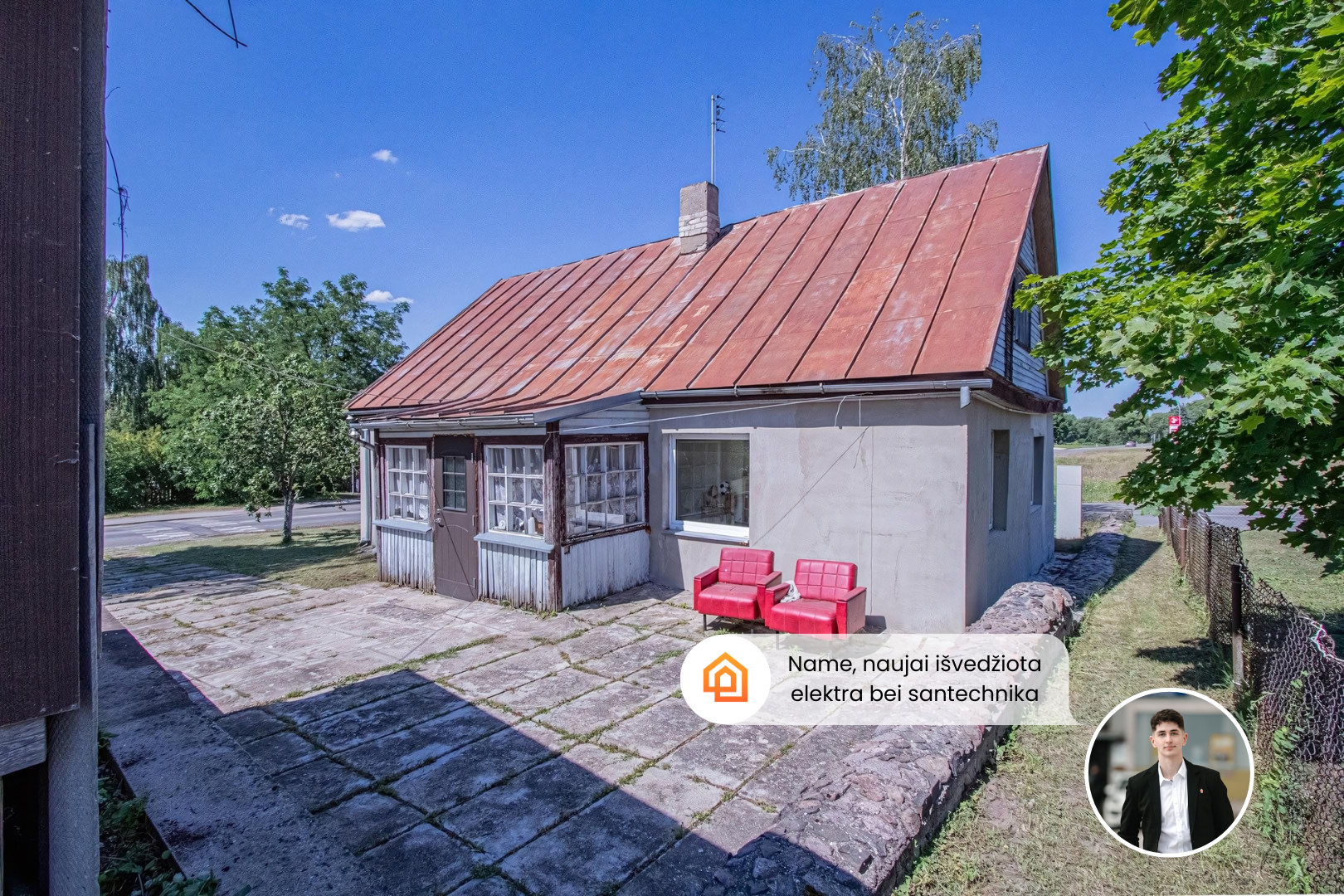 Parduodamas prižiūrėtas namas su 7,07 arų žemės sklypu Panevėžio r., Krekenava, Tilto g. 20