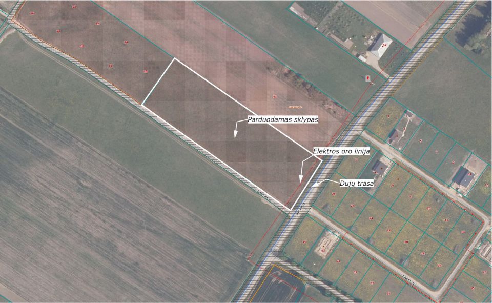 Parduodamas 1,085 ha žemės ūkio paskirties sklypas Gluosnių g., Meškių k., Šiaulių r.