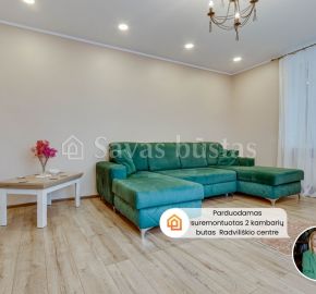 Parduodamas suremontuotas 2 kambarių butas renovuotame name Radviliškio centre