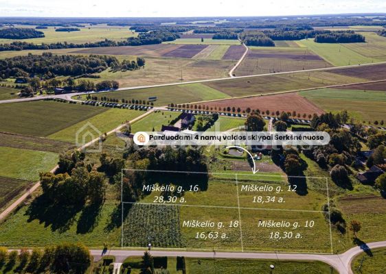 PARDUODAMI NAMŲ VALDOS SKLYPAI ŠERKŠNĖNŲ K. MAŽEIKIŲ RAJONE